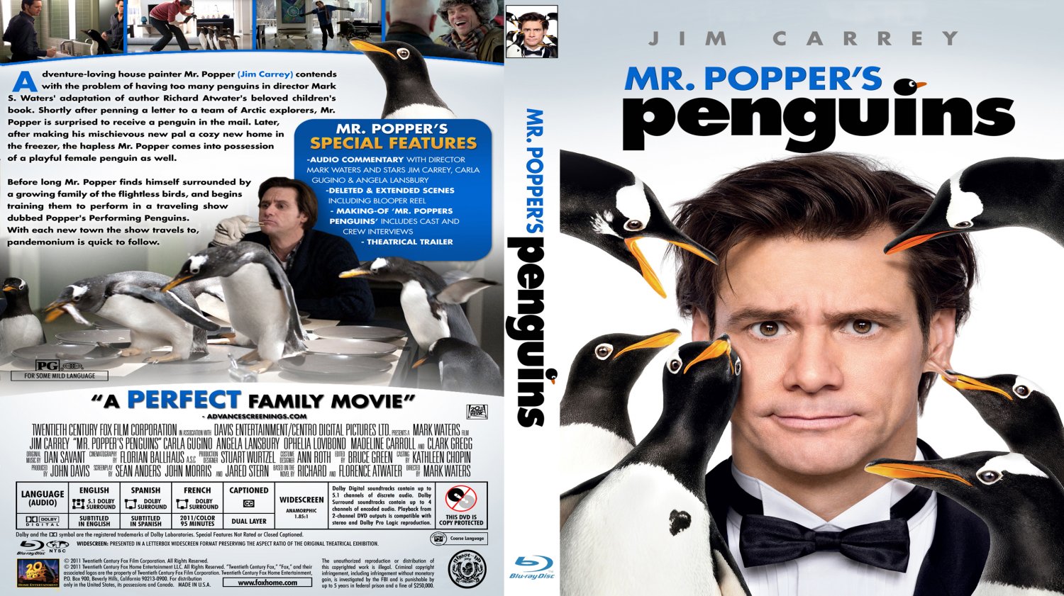 Mr. Popper's Penguins - Movie Blu-Ray Custom Covers - Mr Popper S ...