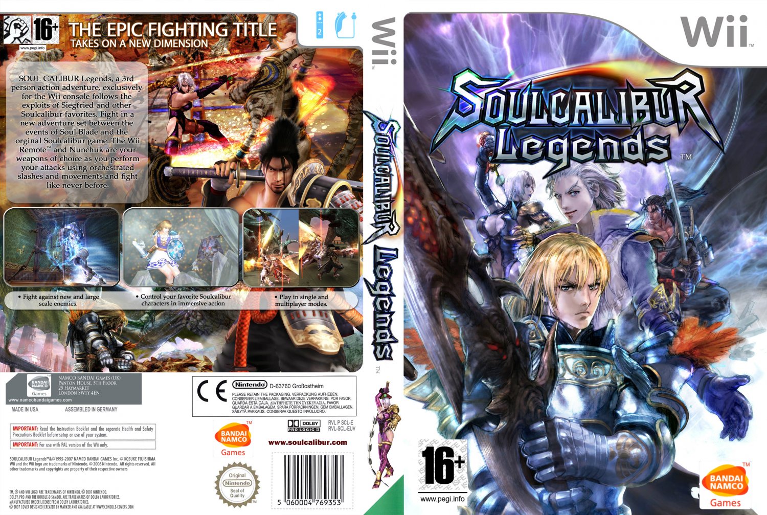 Soul Calibur Legends Nintendo Wii Game Covers Soul Calibur Legends