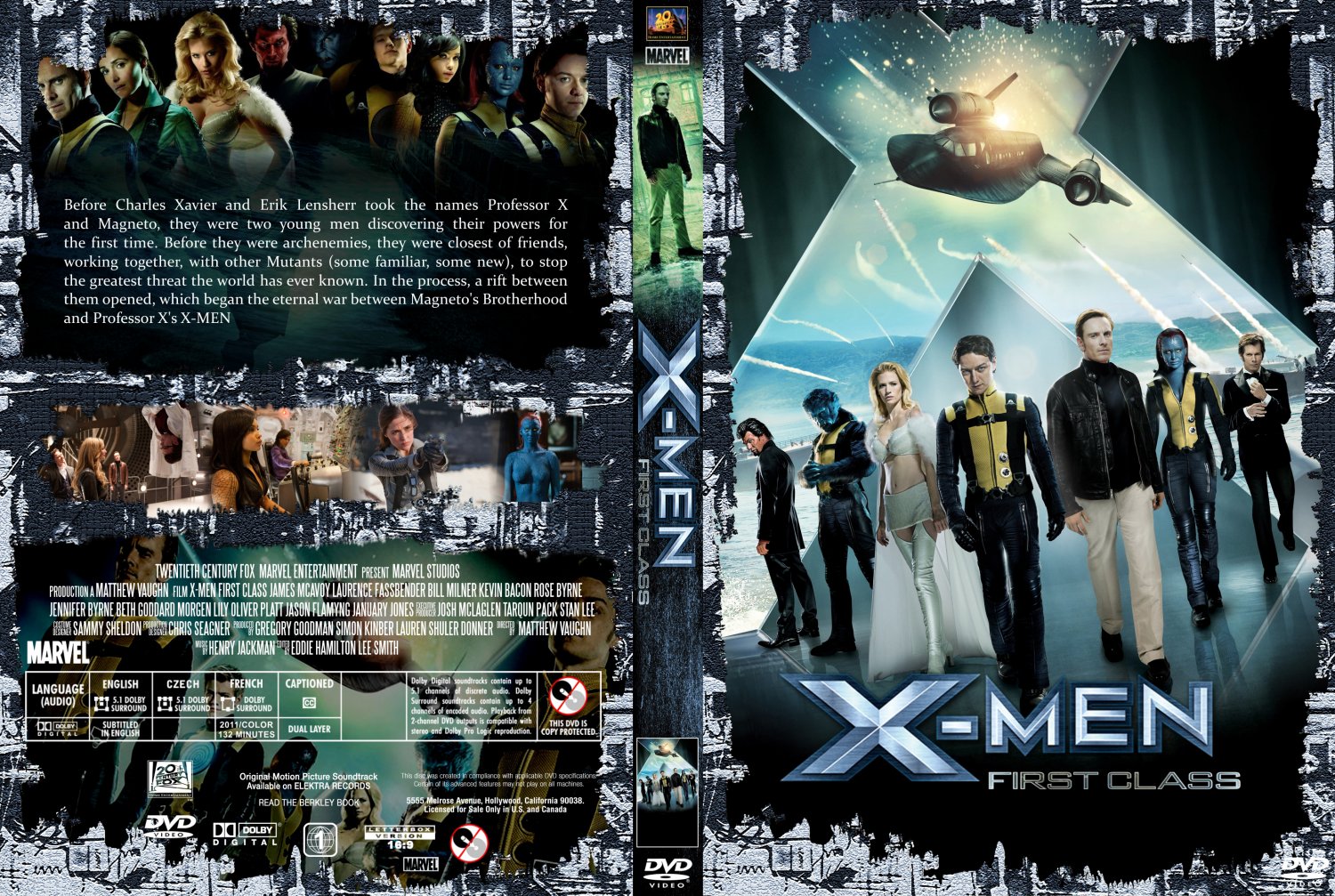 X Men First Class Movie Dvd Custom Covers X Men First Class