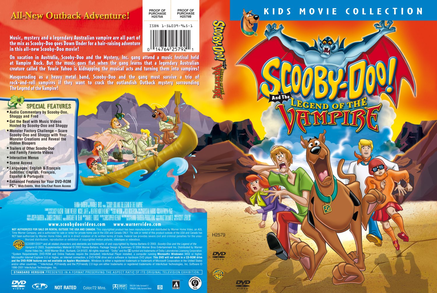 Scooby-Doo And The Legend Of The Vampire - TV DVD Scanned Covers ...