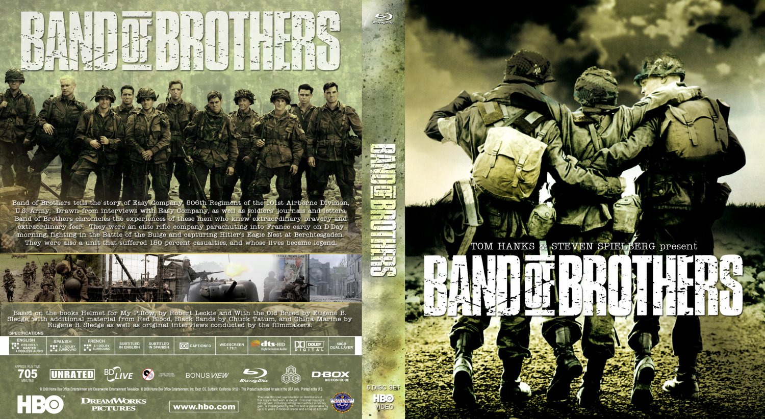 Band Of Brothers Tv Blu Ray Custom Covers Bandofbrothersbd15mmscan