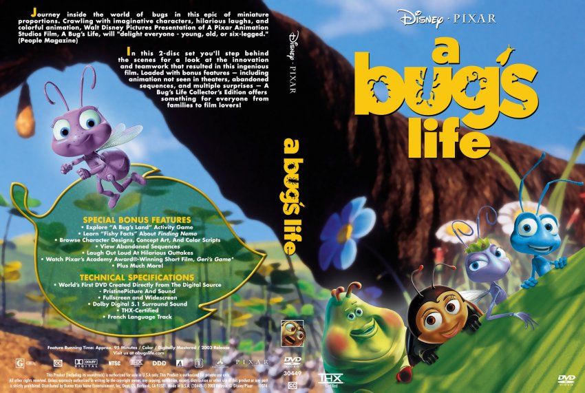 A Bug's Life - Movie DVD Custom Covers - 280abugslife dl v1 hires