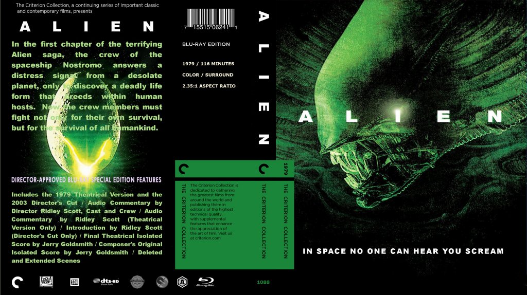 Alien - Movie Blu-Ray Custom Covers - Alien - The Criterion Collection ...