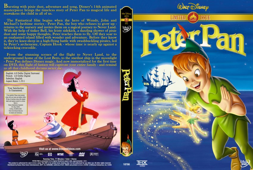 Peter Pan - Limited Issue - Custom - Movie DVD Custom ...
