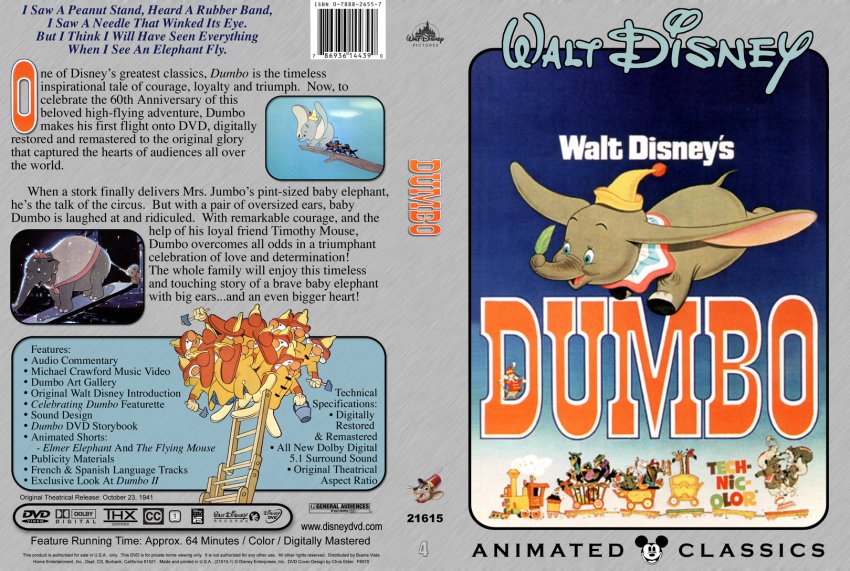 Dumbo Movie Dvd Custom Covers Dumbo Dvd Covers