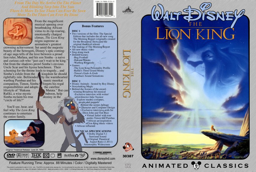 Lion King Dvd Cover Art