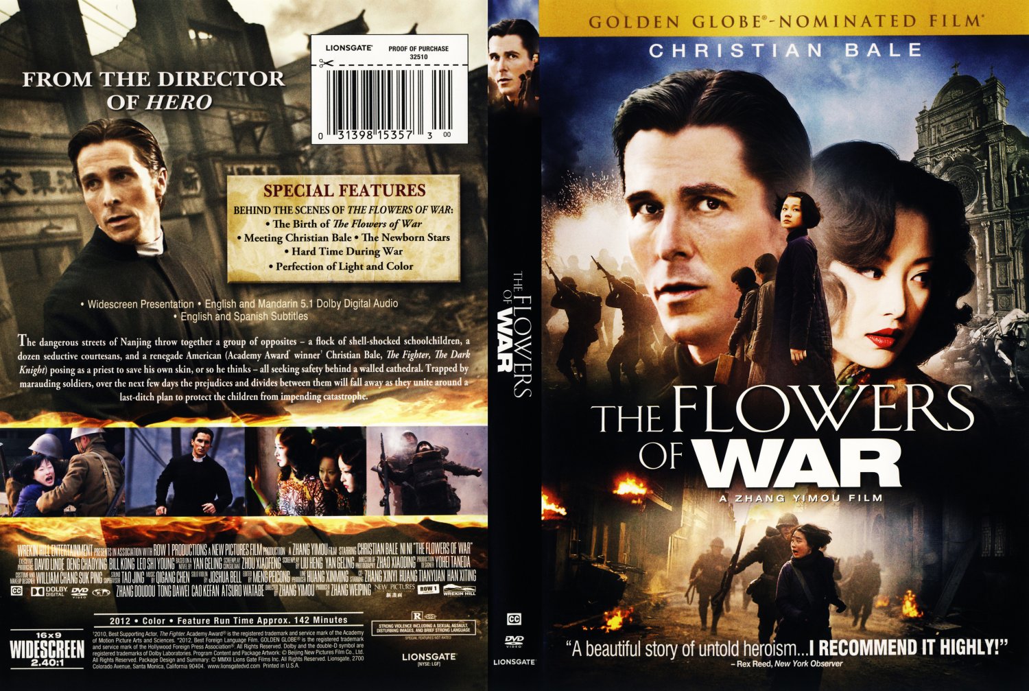 The Flowers Of War Movie DVD Scanned Covers The Flowers Of War