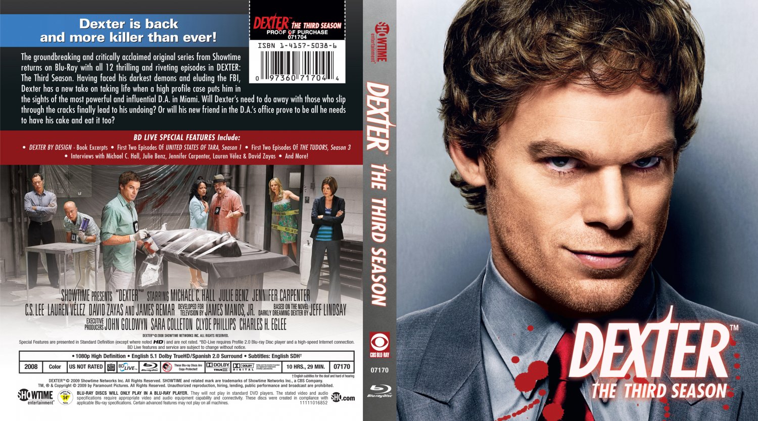 Dexter Season 3 DVD Cover