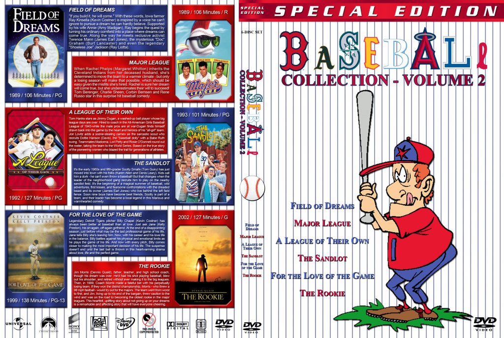 Baseball Collection - Volume 2 - Movie DVD Custom Covers - Baseball ...