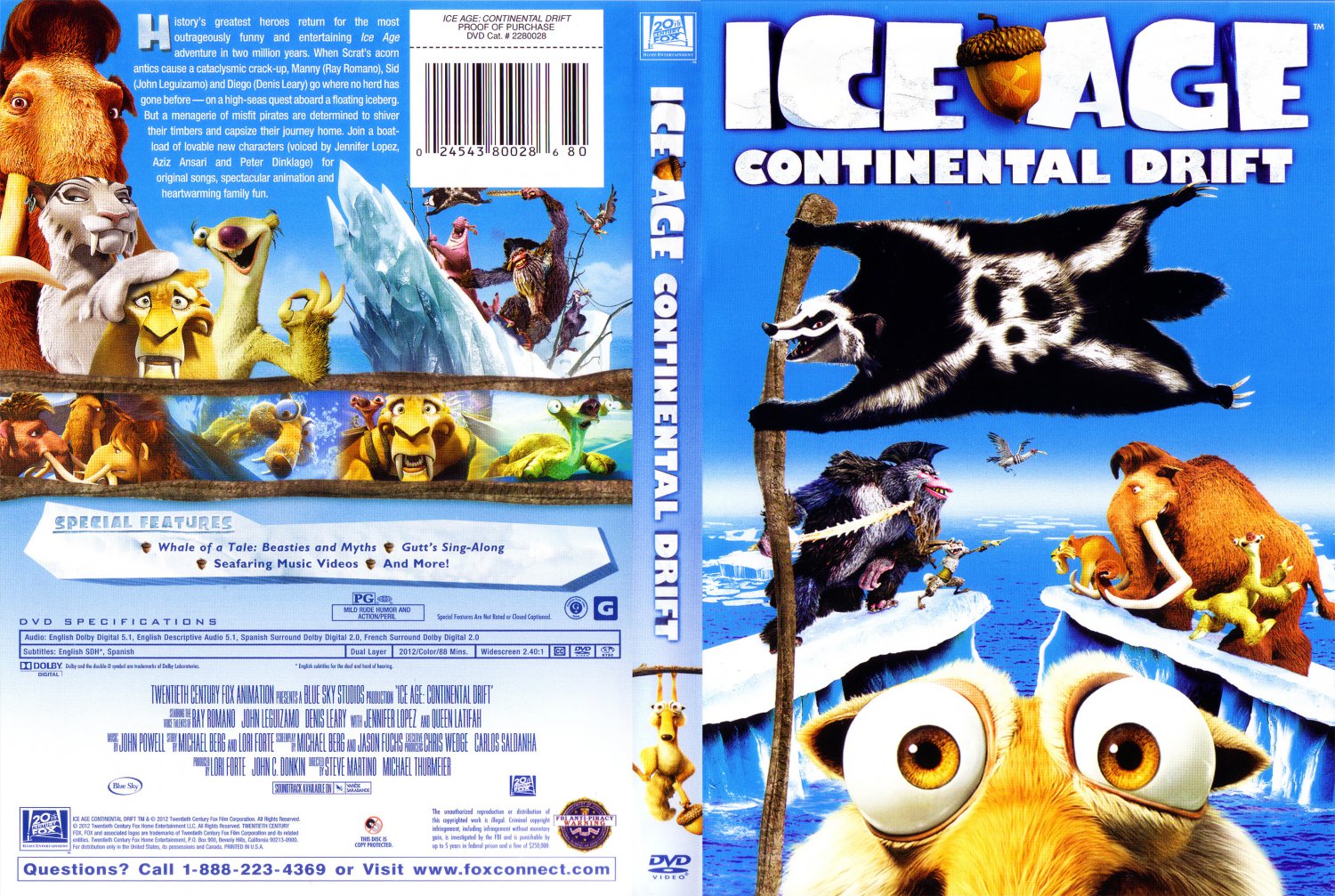 Ice Age 4 Continental Drift - Movie DVD Scanned Covers - Ice Age 4 ...