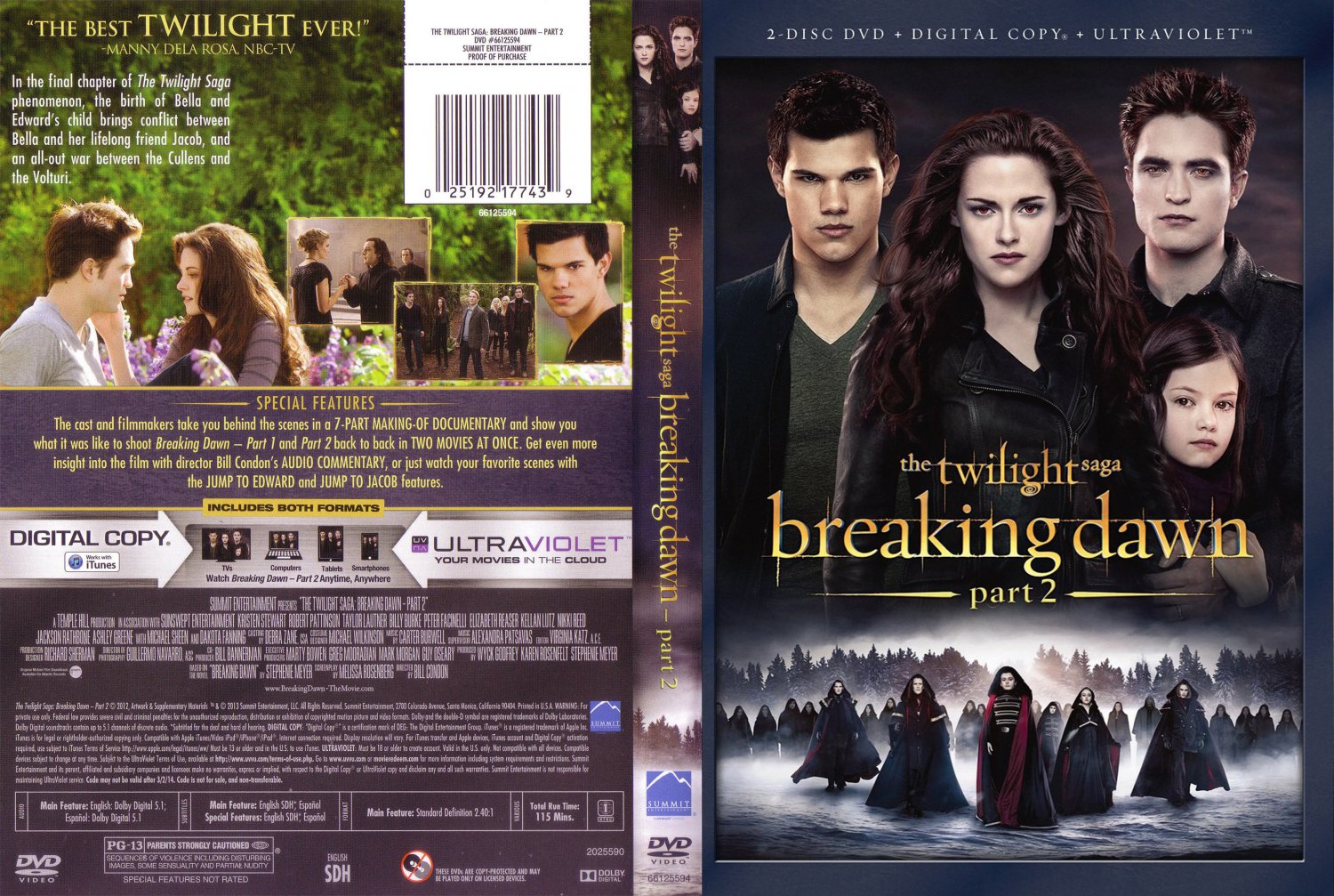 Twilight Saga Breaking Dawn Part 2 Movie Dvd Scanned Covers Twilight Saga Breaking Dawn