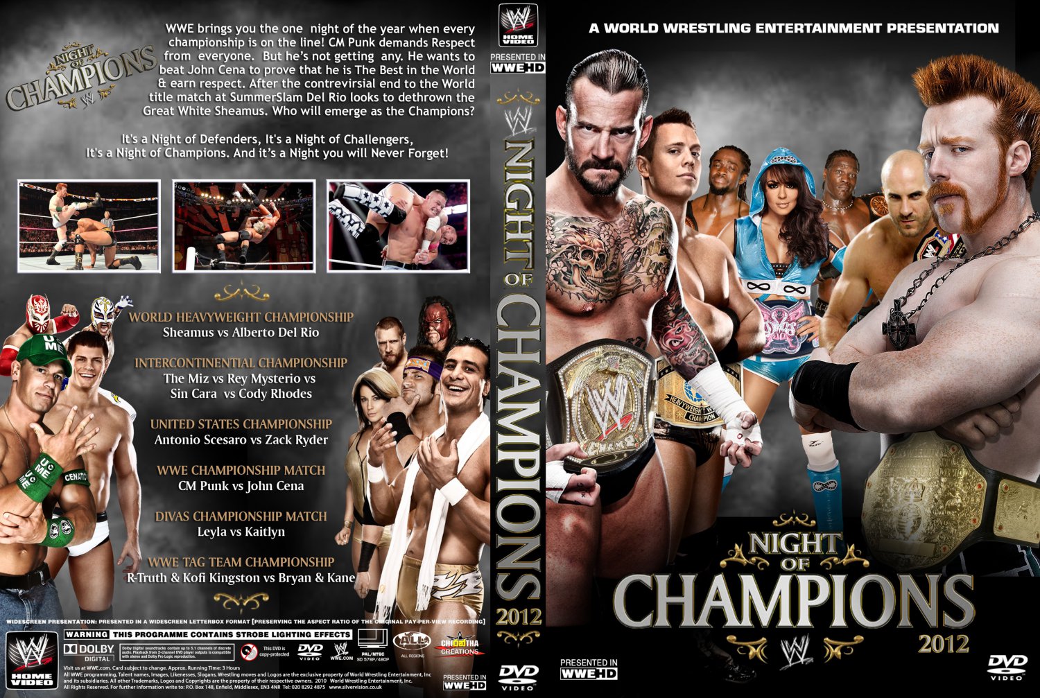 WWE Night Of Champions TV DVD Custom Covers WWE Night Of Champions