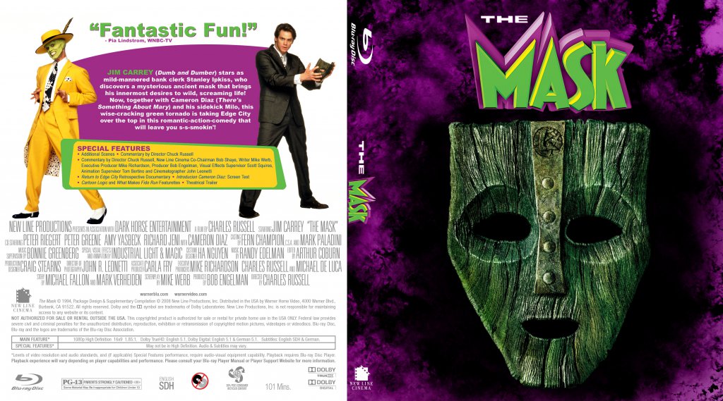 The Mask Movie Blu Ray Custom Covers Mask300 Dvd Covers