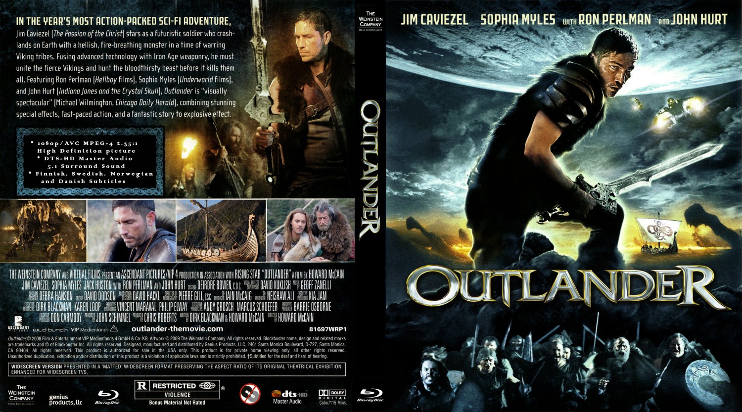 Outlander Movie Blu Ray Custom Covers Outlander Bluray Dvd Covers