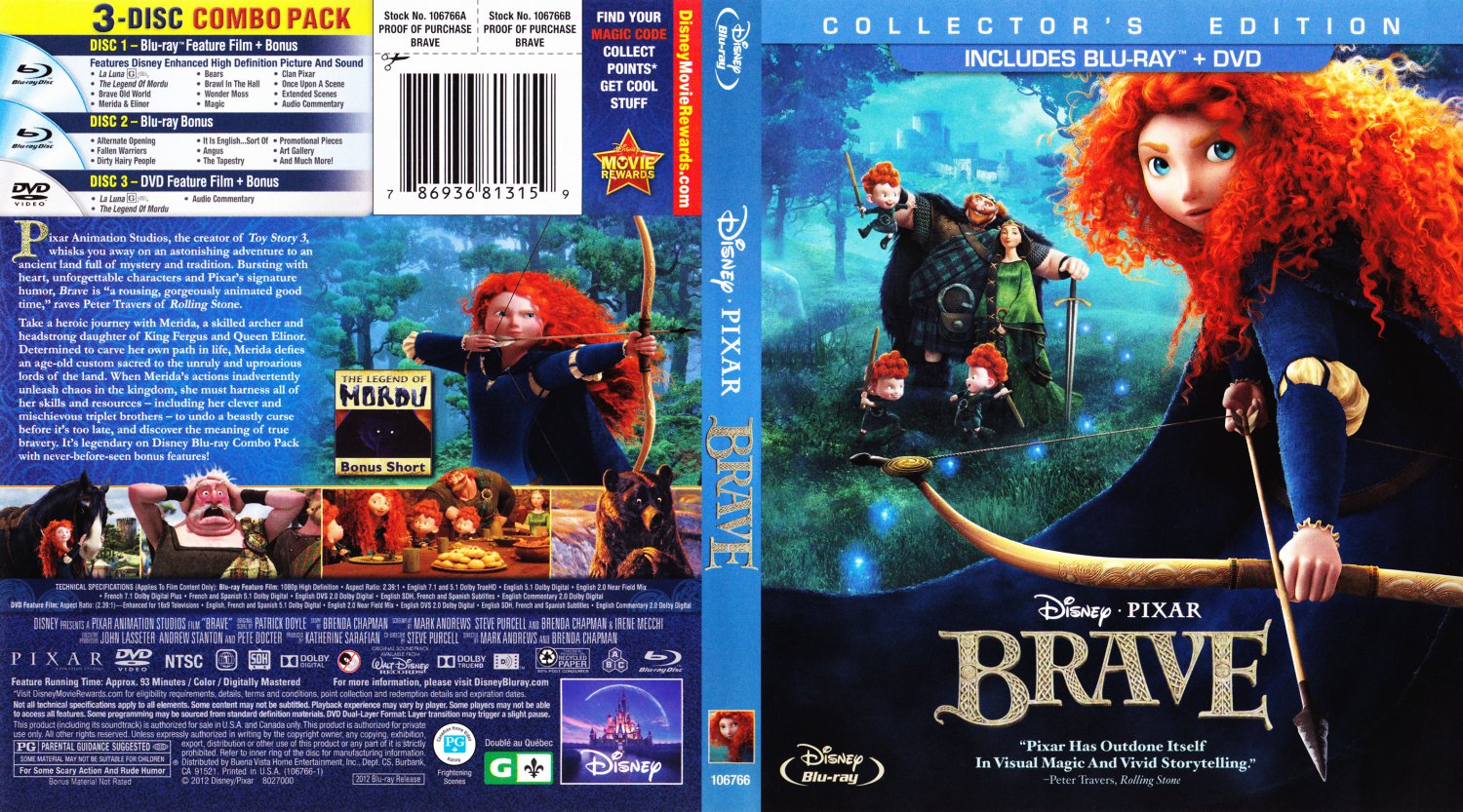 Brave Movie BluRay Scanned Covers Brave2 DVD Covers