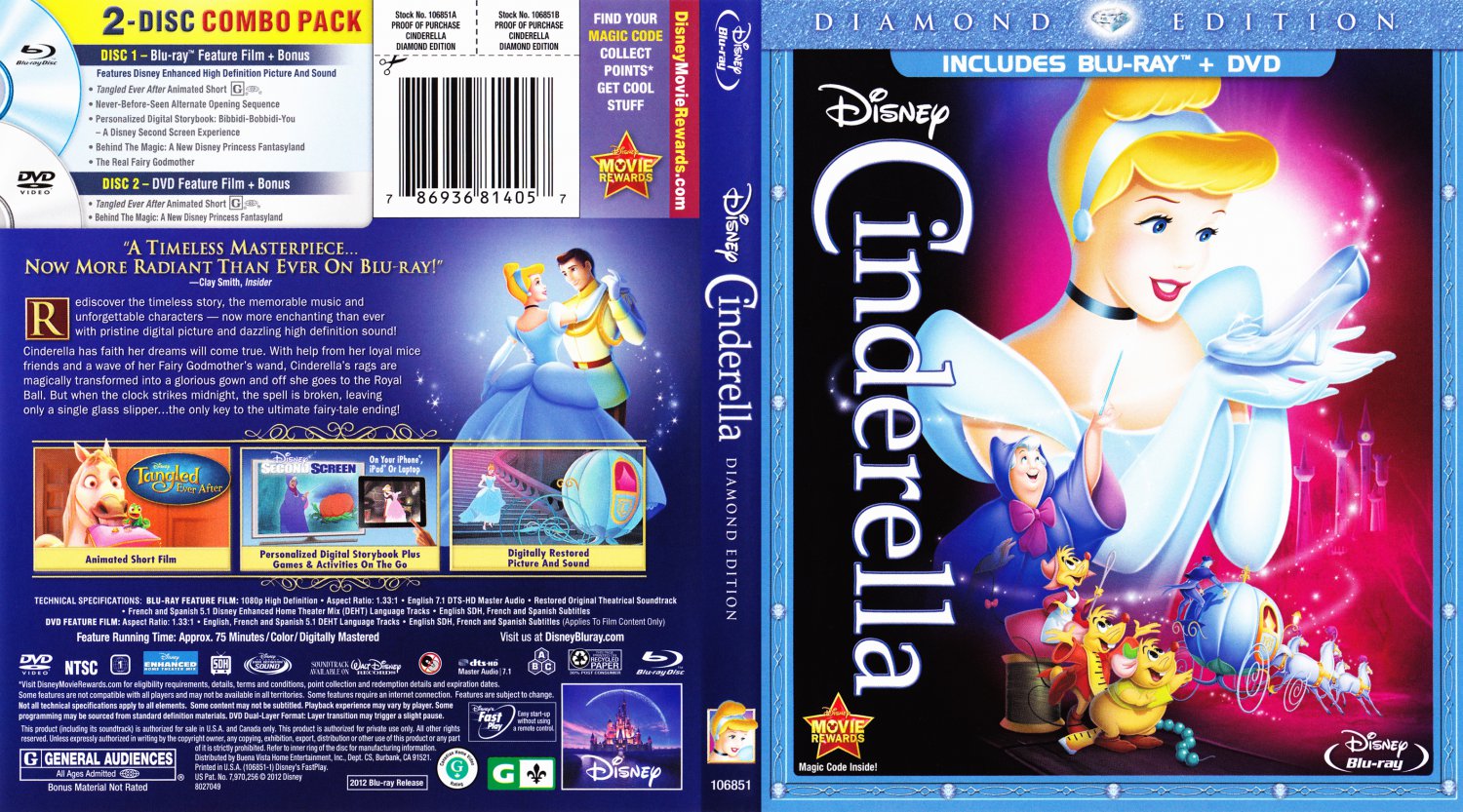 Cinderella - Movie Blu-Ray Scanned Covers - Cinderella2 :: DVD Covers