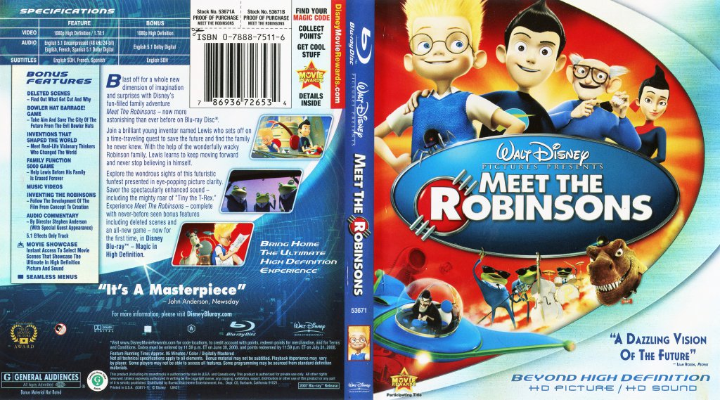 Meet The Robinsons - Movie Blu-Ray Scanned Covers - Robinsons :: DVD Covers