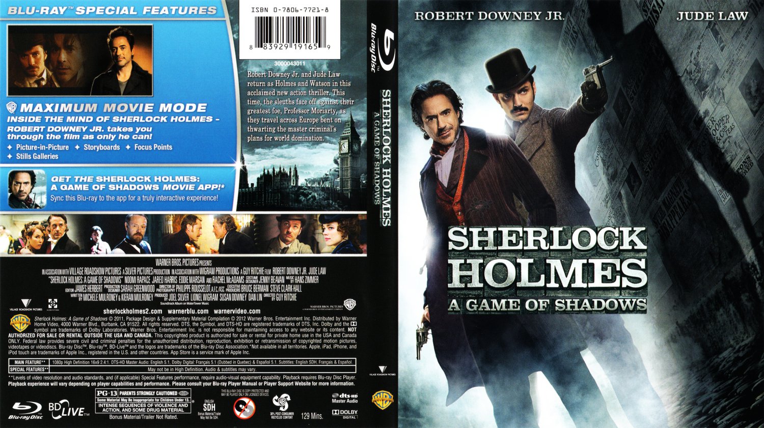 Шерлок Холмс: игра теней (DVD)