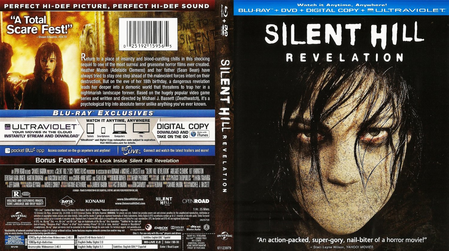 Silent Hill Revelation Movie Blu Ray Scanned Covers Silent Hill
