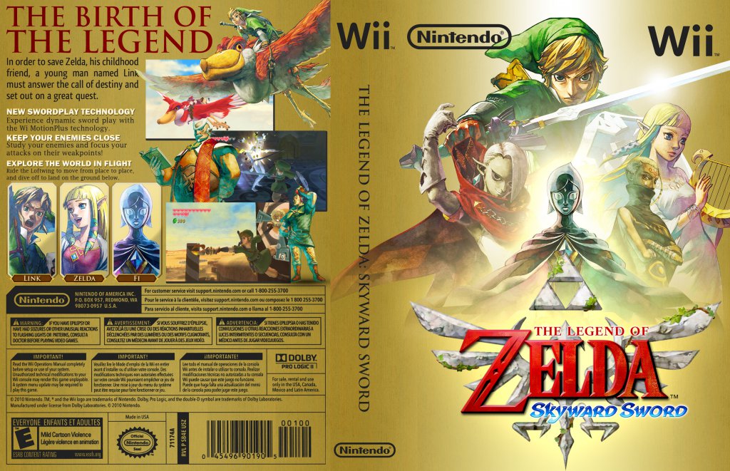 The Legend of Zelda Skyward Sword DVD NTSC Custom f3