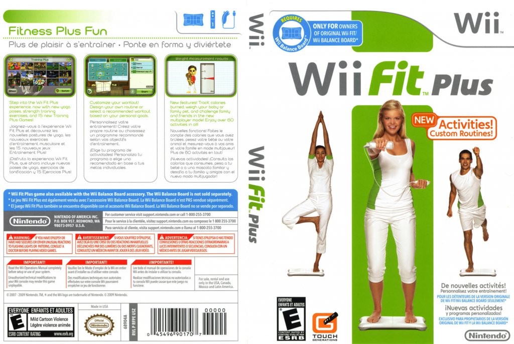 Wii Fit Plus DVD English French Spanish NTSC f