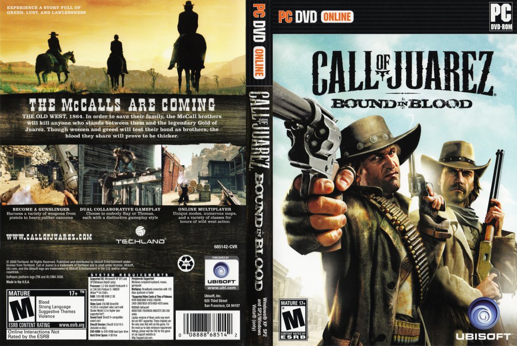 Call Of Juarez bound In Blood DVD NTSC f