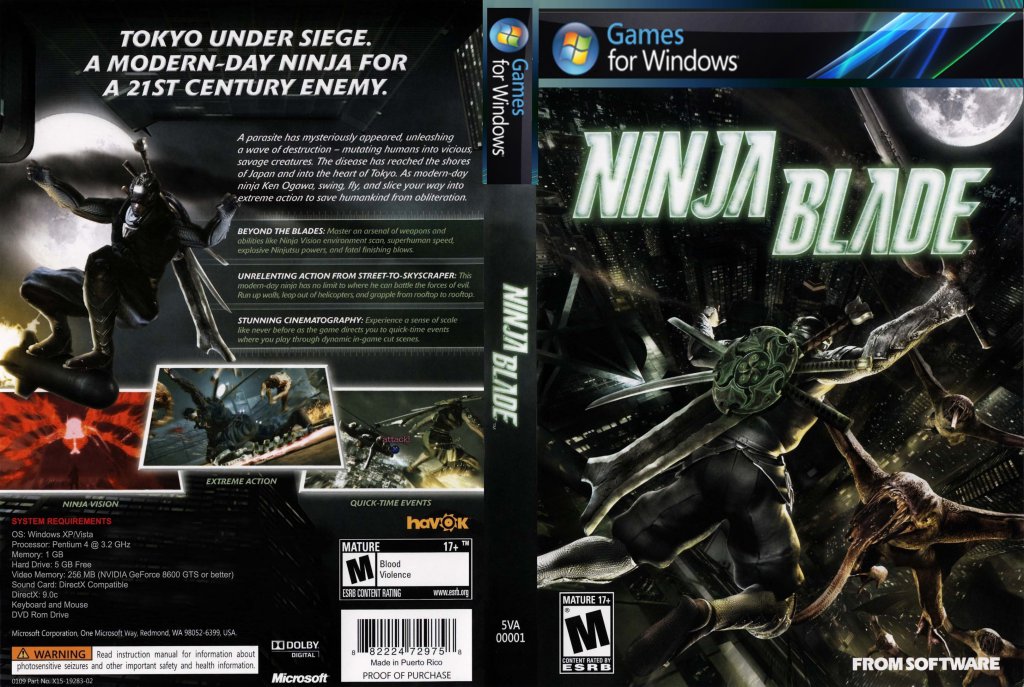 Ninja Blade DVD NTSC Custom f amia 