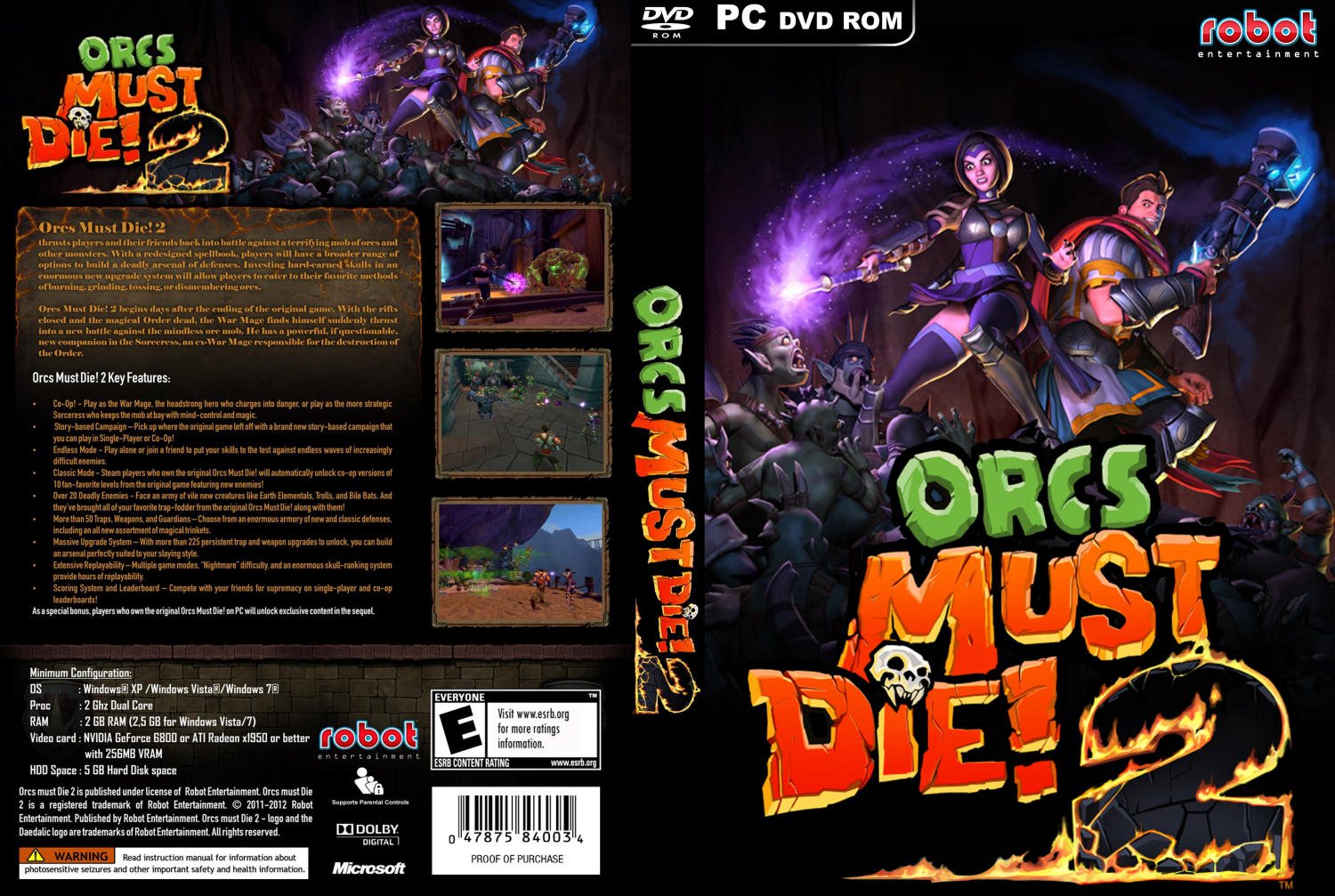 Orcs Must Die 2 - PC Game Covers - OMD2-Cover :: DVD Covers