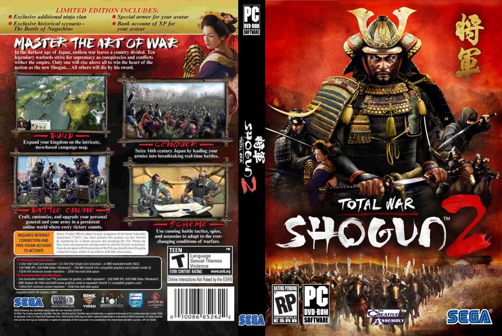 Shogun 2 Total War DVD NTSC Custom f