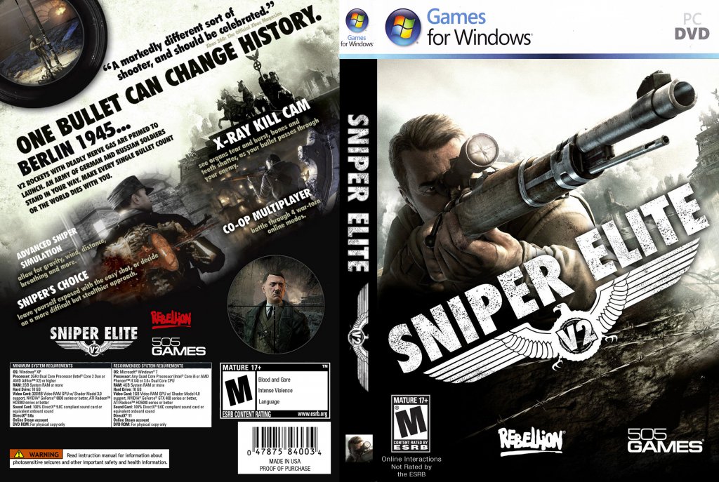 Sniper Elite DVD NTSC Custom f