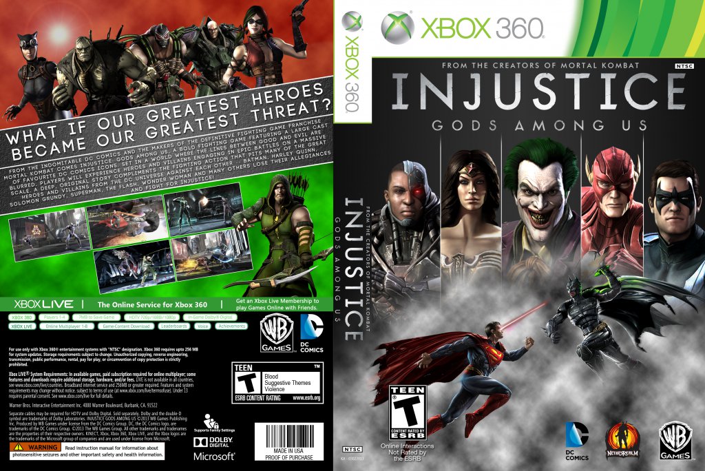 Injustice: Gods Among Us (2013) Xbox 360 Sealed Grade A+ Video Game CGC 9.4