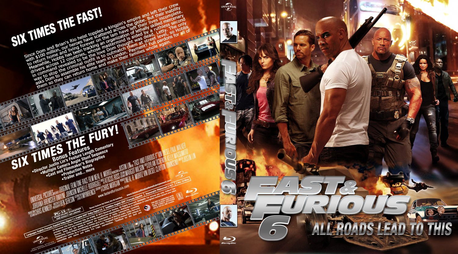 Fast And Furious 6 Movie Blu Ray Custom Covers Fast Furious 6 Bd