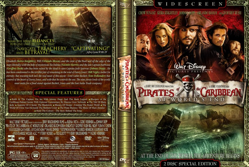 Pirates Of The Caribbean - At World's End - Movie DVD Custom Covers ...