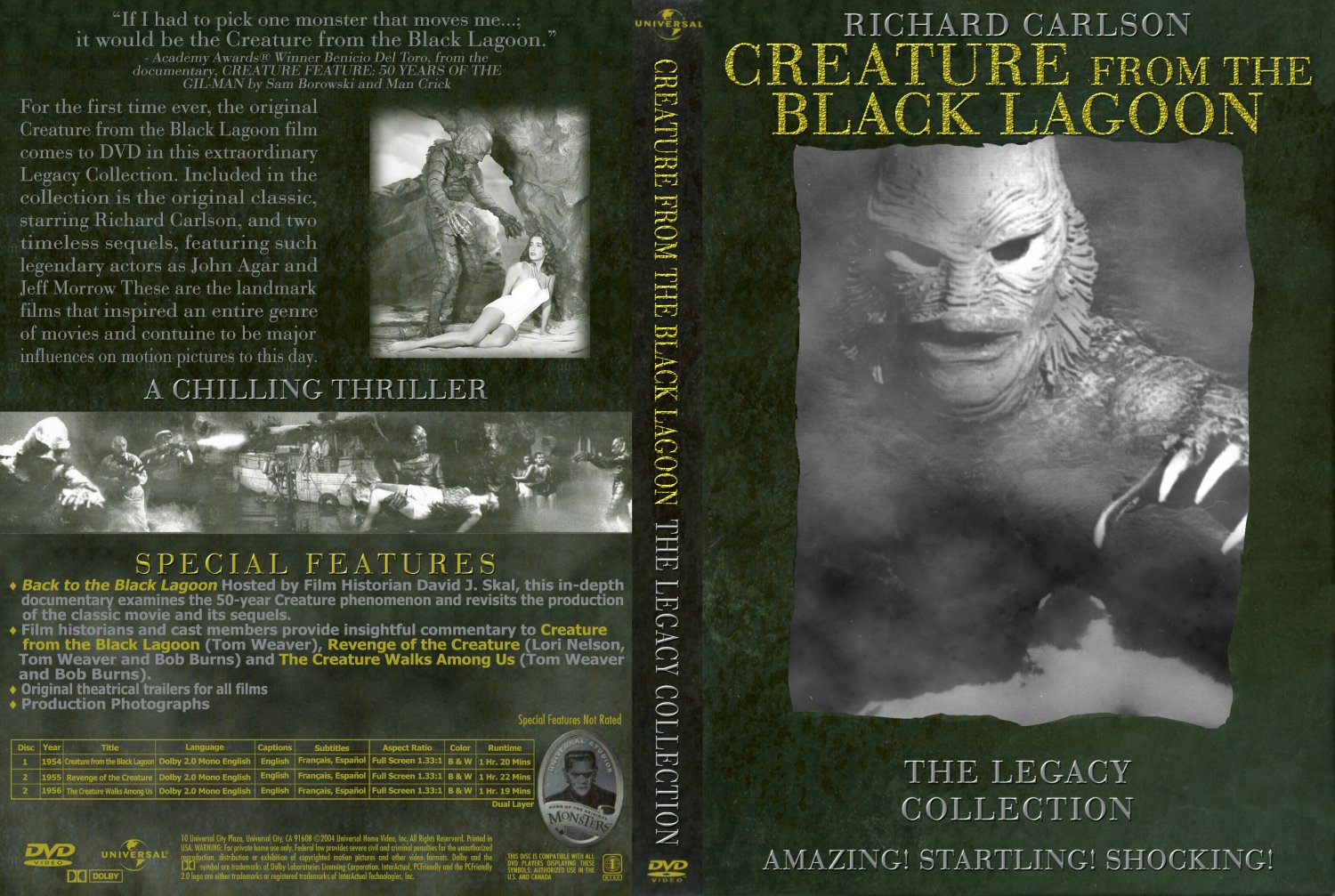 Creature From The Black Lagoon - Movie DVD Custom Covers - Creature ...