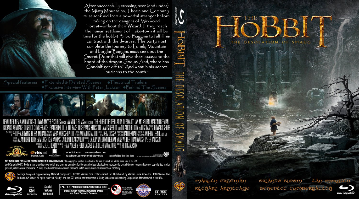 The Hobbit - The Desolation Of Smaug - Movie Blu-Ray Custom Covers - CC ...