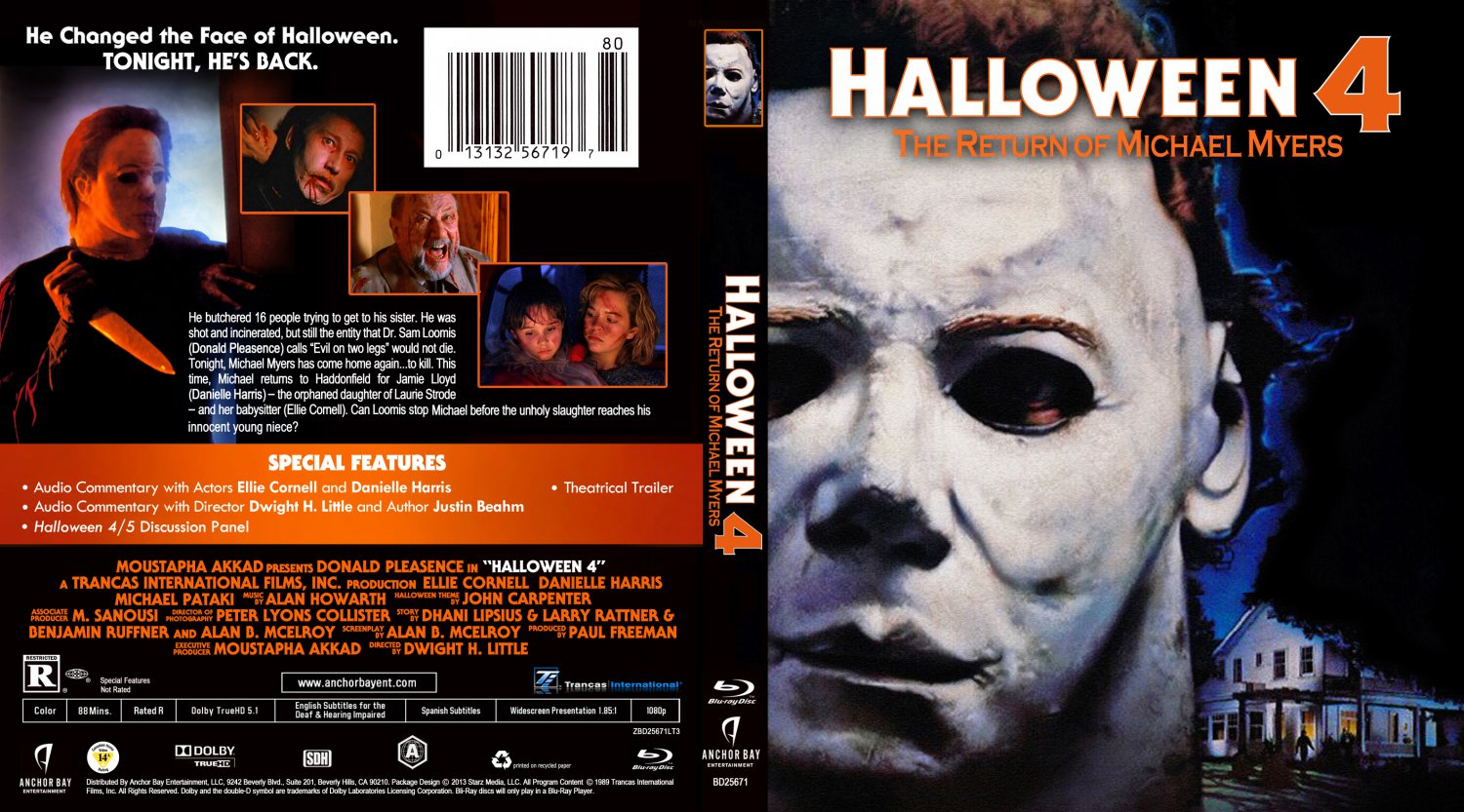 Halloween 4 The Return Of Michael Myers Movie BluRay Custom Covers