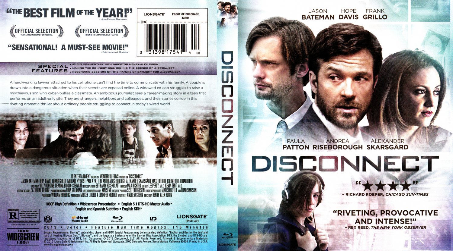 Disconnect - Movie Blu-Ray Scanned Covers - Disconnect 2013 Scanned ...