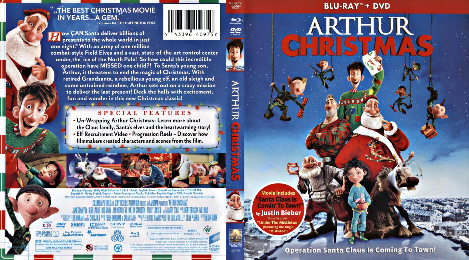 Arthur Christmas - Movie Blu-Ray Scanned Covers - Arthur Christmas 2011 ...