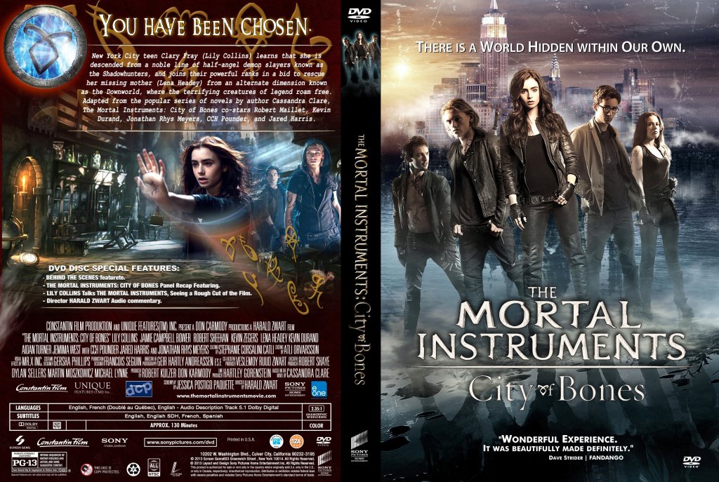 Mortal Instruments - City Of Bones - Movie DVD Custom Covers - Mortal ...