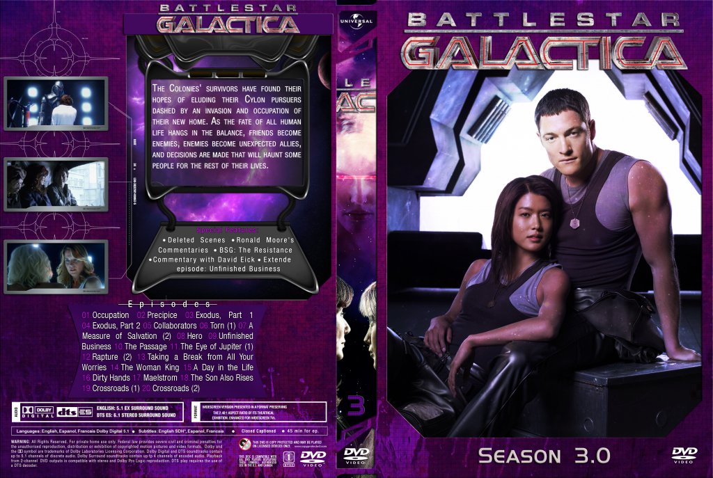 Battlestar Galactica Complete 3 Cover Set