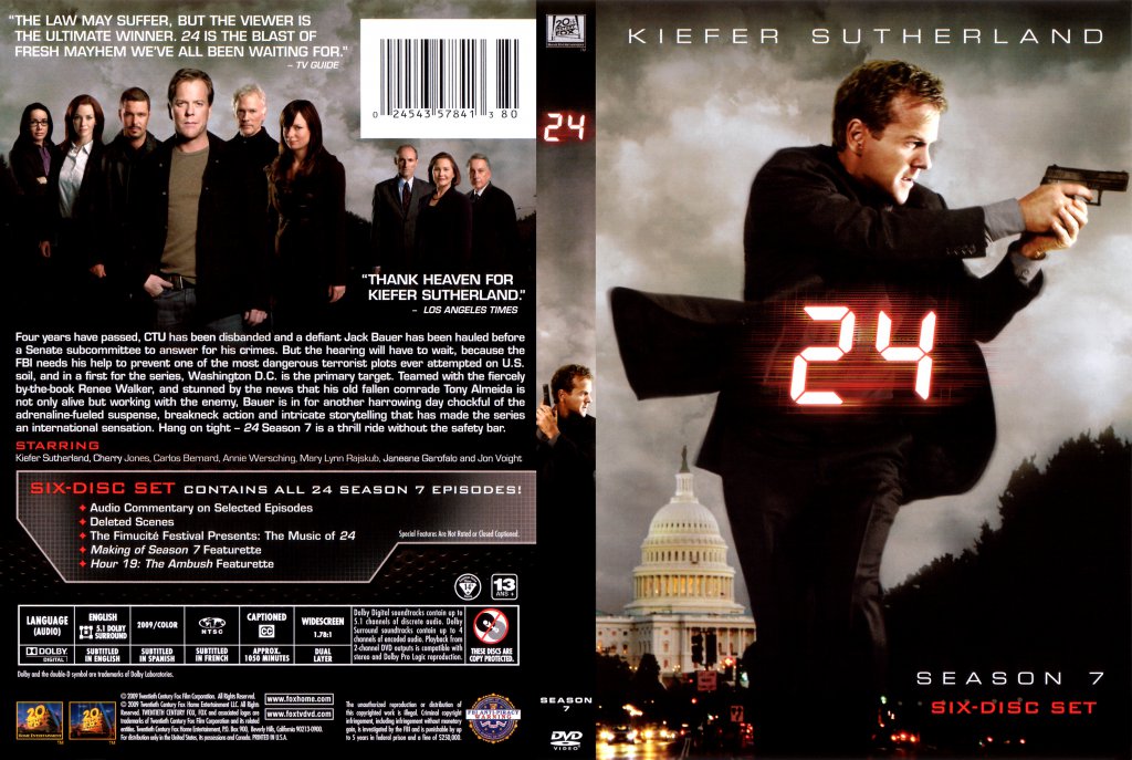 24 Season 7 Tv Dvd Scanned Covers 24 Season 7 Dvd Covers