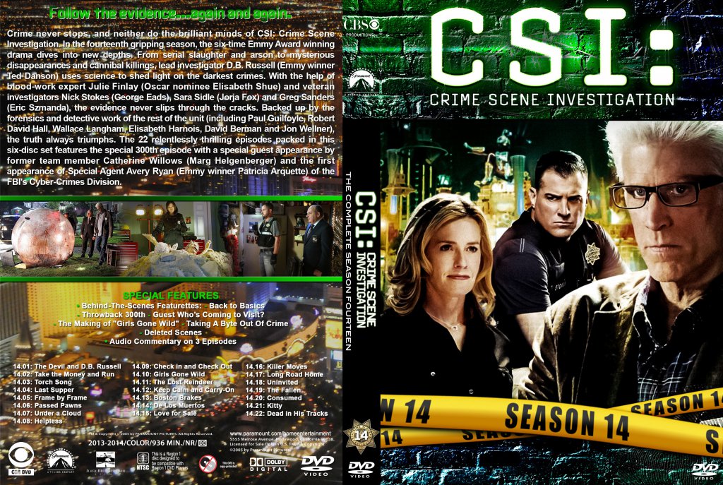Csi Crime Scene Investigation Season 14 Tv Dvd Custom Covers Csi