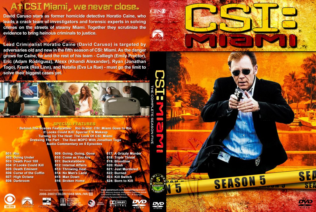 Csi Miami Season 5 Tv Dvd Custom Covers Csi Miami S5 Dvd Covers