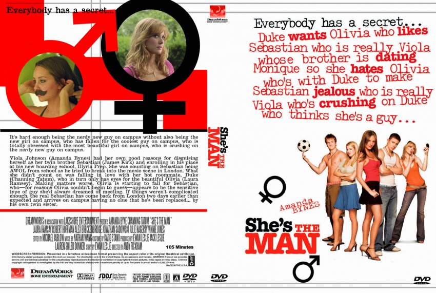 Shes The Man Movie Dvd Custom Covers 4503shes The Man Custom Cover Scans Front Dvd Covers 