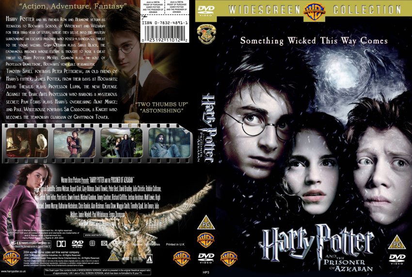 Harry Potter And The Prisoner Of Azkaban - Movie DVD Custom Covers ...