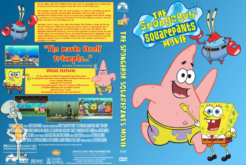 SpongeBob Square Pants Movie, The - Movie DVD Custom Covers ...