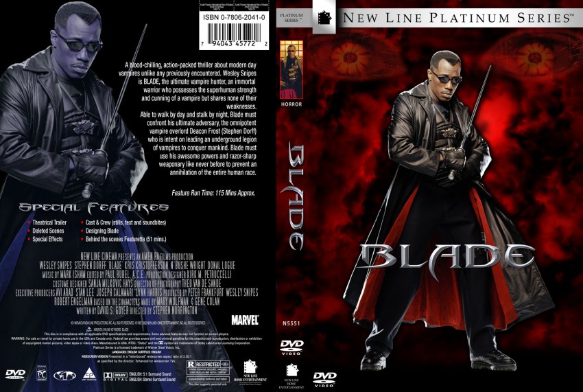 Blade - Movie DVD Custom Covers - 743New Line Blade :: DVD Covers