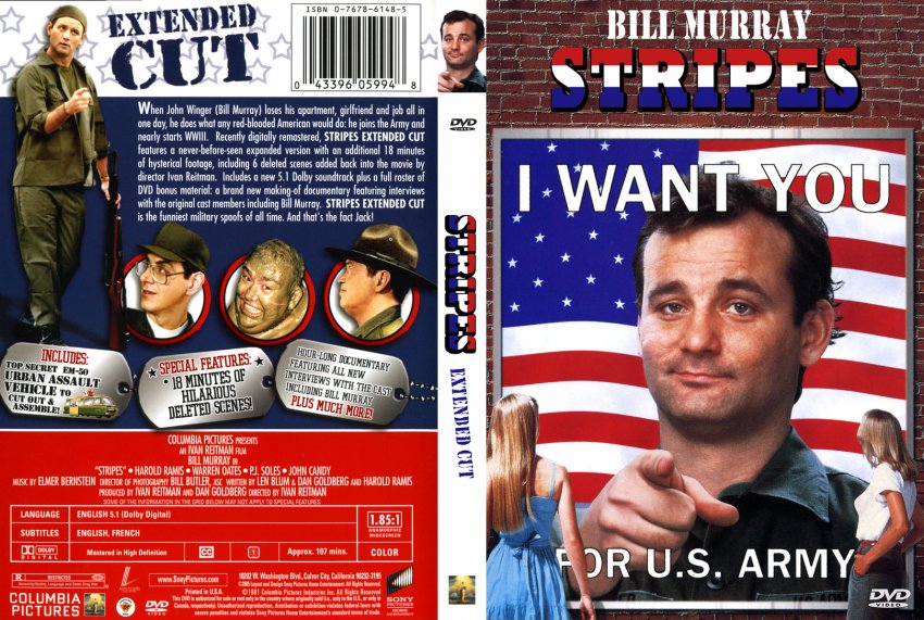 Stripes: Extended Cut - Movie DVD Custom Covers - 766Stripes DC CSTM ...