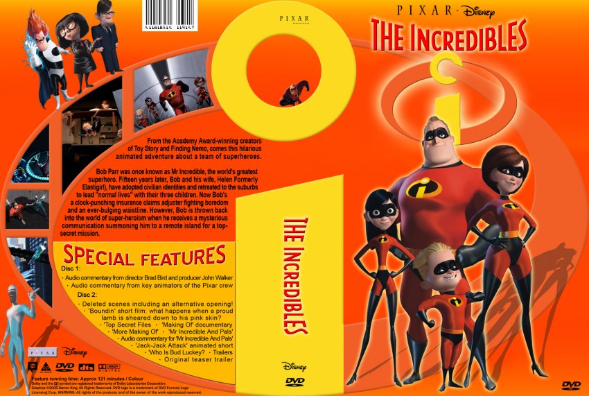 The Incredibles (2004) R1 DVD Cover | tyello.com