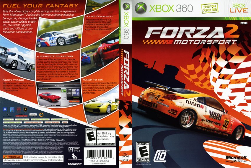 Forza 2 Motorsport - XBOX 360 Game Covers - Forza 2 Motorsport DVD NTSC ...